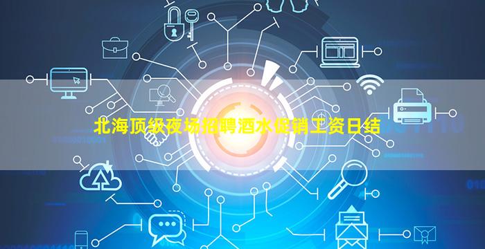 北海顶级夜场招聘酒水促销工资日结